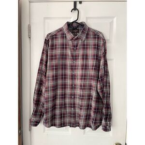 Black & Brown Mens XL Flannel Plaid Button Down Dress Shirt